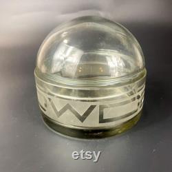 TDC Vintage Large Domed Lid Glass Vanity Powder Jar