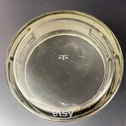 TDC Vintage Large Domed Lid Glass Vanity Powder Jar