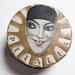 TOKALON Pierrot face powder box, 1930, Petalia, Rachel, 8cm dia