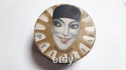 TOKALON Pierrot face powder box, 1930, Petalia, Rachel, 8cm dia