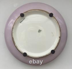 T&V Limoges France Powder Jewelry Dresser Box Lid flowers purple Gold 7 Violets