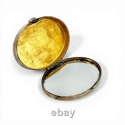 Tiffany & Co 925 Sterling Silver Round Compact Makeup Powder Box