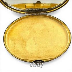 Tiffany & Co 925 Sterling Silver Round Compact Makeup Powder Box