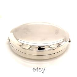 Tiffany and Co Estate Sterling Silver Powder Case with Mirror 73.4 Grams TIF93