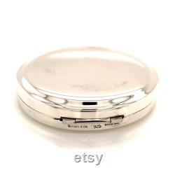 Tiffany and Co Estate Sterling Silver Powder Case with Mirror 73.4 Grams TIF93