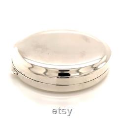 Tiffany and Co Estate Sterling Silver Powder Case with Mirror 73.4 Grams TIF93