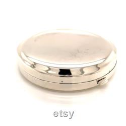 Tiffany and Co Estate Sterling Silver Powder Case with Mirror 73.4 Grams TIF93