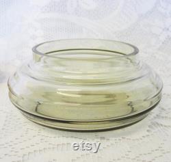 Tinted Glass Powder Bowl with Petit Point Embroidered Lid, Dressing Table Vanities, Trinket Bowl