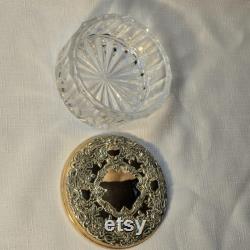 Towle E P Gold Dresser Powder Jar Art Deco Mirror Lid Towle E P Gold Dresser Powder Jar Art Deco Mirror Lid