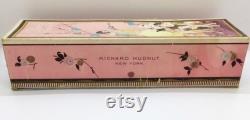 Unusual Large Richard Hudnut Three Flowers Presentation Box Vintage Pink