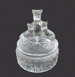 VTG 1930s L.E. Smith SCOTTIE DOGS Deco Powder Jar