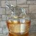 VTG Jeanette Marigold and Clear Glass Elephant Lidded Powder Jar Vanity Dish