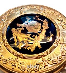 VTG Limoges France Pocket Watch Style Compact Mirror Powder Box + Bonus