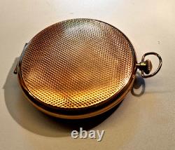 VTG Limoges France Pocket Watch Style Compact Mirror Powder Box + Bonus