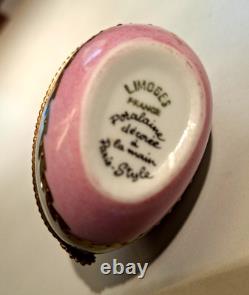 VTG Limoges France Pocket Watch Style Compact Mirror Powder Box + Bonus
