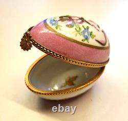 VTG Limoges France Pocket Watch Style Compact Mirror Powder Box + Bonus