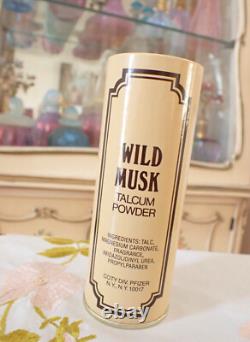VTG Sealed 1970s Coty Div. Pfizer WILD MUSK Talcum Powder 3.7 Oz ORIGINAL