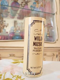 VTG Sealed 1970s Coty Div. Pfizer WILD MUSK Talcum Powder 3.7 Oz ORIGINAL