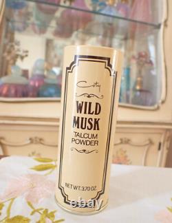 VTG Sealed 1970s Coty Div. Pfizer WILD MUSK Talcum Powder 3.7 Oz ORIGINAL