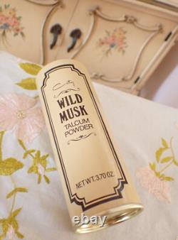 VTG Sealed 1970s Coty Div. Pfizer WILD MUSK Talcum Powder 3.7 Oz ORIGINAL