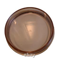 VTG Verlys France Powder Jar Vanity Box Signed Frosted Pink Gold