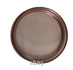VTG Verlys France Powder Jar Vanity Box Signed Frosted Pink Gold