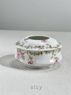 Vanity Container Antique Hair Receiver Bavarian Porcelain Hair Receiver Trinket Dish Cottonball Holder Vanity Lidded Container Gift for Her