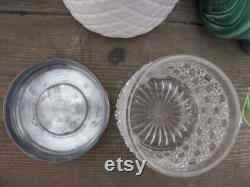 Victorian Cut Glass Hobnail Vanity Jar with Cameo Lid