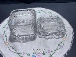Victorian Glass Dresser Box Christmas Ring or Jewelry Gift