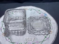 Victorian Glass Dresser Box Christmas Ring or Jewelry Gift