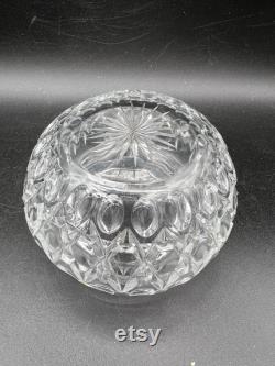 Victorian Heisey Glass Powder Jar with Ornate Silver Plate Lid