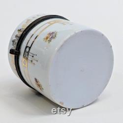 Victorian Porcelain Trinket Box 19th Century Vanity Patch Box with Kauffman Scene