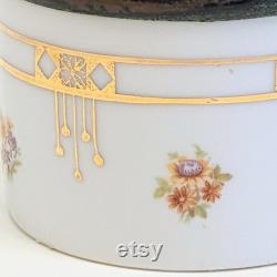 Victorian Porcelain Trinket Box 19th Century Vanity Patch Box with Kauffman Scene