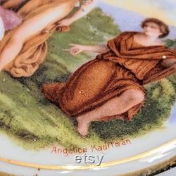 Victorian Porcelain Trinket Box 19th Century Vanity Patch Box with Kauffman Scene