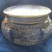 Victorian Powder Jar, Shreve and Company Sterling LId, American Cut Glass, Wedding Gift, Art Nouveau, Art Deco Jar, Floral Design