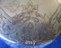 Victorian Powder Jar, Shreve and Company Sterling LId, American Cut Glass, Wedding Gift, Art Nouveau, Art Deco Jar, Floral Design