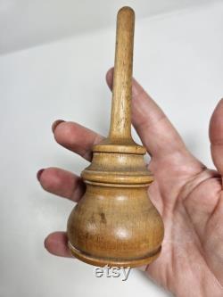 Victorian wooden glove powder shaker Treen Powder Pot