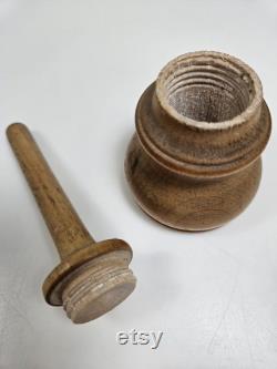 Victorian wooden glove powder shaker Treen Powder Pot