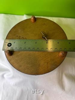 Vintage 1930-1950s Aluminum Musical Box and Powder Puff Case Combined Grey Victorian Couple Music Box Works