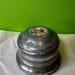 Vintage 1930-1950s Small Aluminum Musical Box and Powder Puff Case Combined Grey Victorian Family Music Box Broken