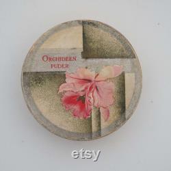 Vintage 1930's Orchideen Puder Face Powder Box German Powder Box Vanity Storage Orchid Powder