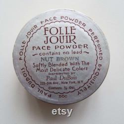 Vintage 1930's Paul DuBois Folle Jouir Face Powder Box Unopened Vanity Storage Make-Up Cosmetics Perfumed Face Powder Art Deco
