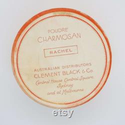 Vintage 1930's Powder Box Poudre Charmosan Paris Vanity Storage Clement Black and Co