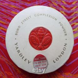 Vintage 1930's Yardley Face Powder Yardley Bee Complexion Powder Wax Seal to Lid Unopened Rare Art Deco Yardley Face Powder Box Cosmetics