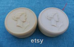 Vintage 1930s Celluloid Powder Pot With Diana The Huntress on Lid, Ancient Greek Goddess of the Moon With a Leaping Deer, Art Deco Era Vintage 1930s Celluloid Powder Pot With Diana The Huntress on Lid, Ancient Greek Goddess of the Moon With a Leaping Deer, Art Deco Era