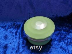 Vintage 1930s 'Chic-Pak' Powder Puff Green Plastic (Bakelite )