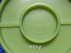 Vintage 1930s 'Chic-Pak' Powder Puff Green Plastic (Bakelite )