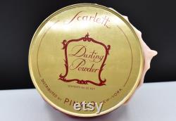 Vintage 1940 Pinaud-New York Dusting Powder Box Scarlett O Hara Rose-Pink Celluloid Box Lid Rose-Pink Tin Bottom Flirt Fragrance