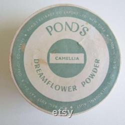 Vintage 1940's Pond's Dreamflower Face Powder Box Camellia Still Sealed Art Deco Powder Box Cosmetics Skin Care Vanity New York Melbourne