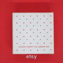 Vintage 1950's Richard Hudnut Three Flowers Face Powder Box English Peach Unopened Powder Bowl Refill Vanity Storage Make-up Cosmetics